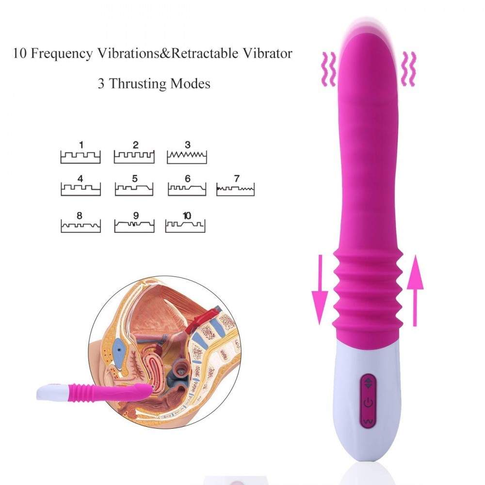 Hismith Mini G-spot Vibrator Massager with 3 Thrusting and 10 Frequency Vibration Patterns