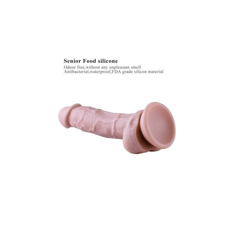 Premium Silicone Dildo,Realistic Penis With Suction Cup (Large)