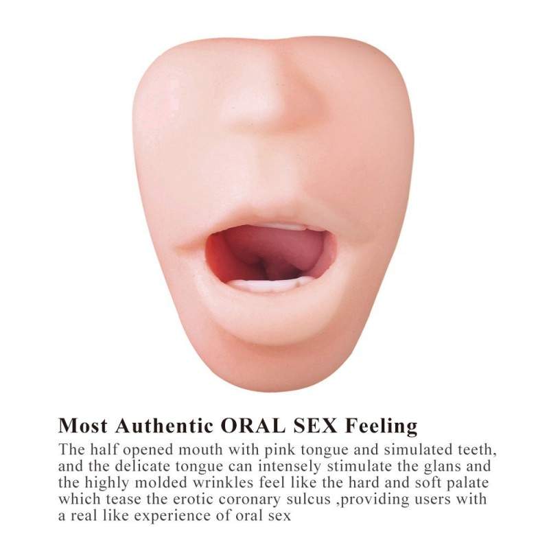 Sinloli Oral Sex Masturbation Cup, Super Thick Soft & Realistic Textured Oral Sex Toy