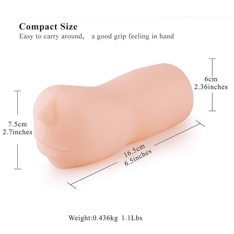 Sinloli Oral Sex Masturbation Cup, Super Thick Soft & Realistic Textured Oral Sex Toy