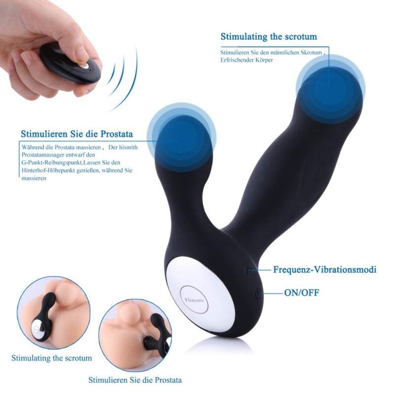 HISMITH Male Vibrating Prostate Massager Sex Toy For Wireless Remote Control Anal Pleasure