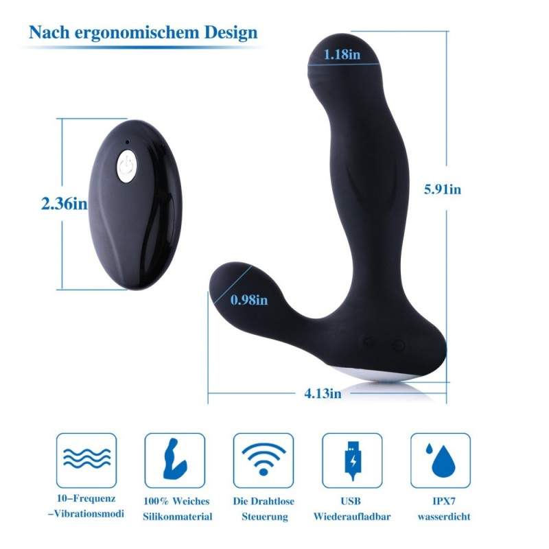 HISMITH Male Vibrating Prostate Massager Sex Toy For Wireless Remote Control Anal Pleasure