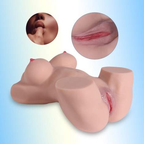 SINLOLI 7KG Realistic 3D Male Masturbator, Half Body Sex Doll with Vagina and Anal