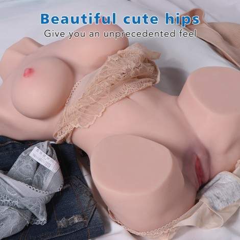 SINLOLI 7KG Realistic 3D Male Masturbator, Half Body Sex Doll with Vagina and Anal