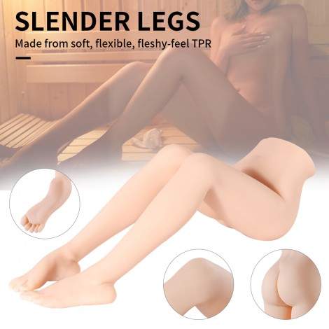 SINLOLI Black Silk Stockings Long Legs Life Size Sex Doll, 3D Realistic Male Masturbator Sex Toys, Sexy legs 