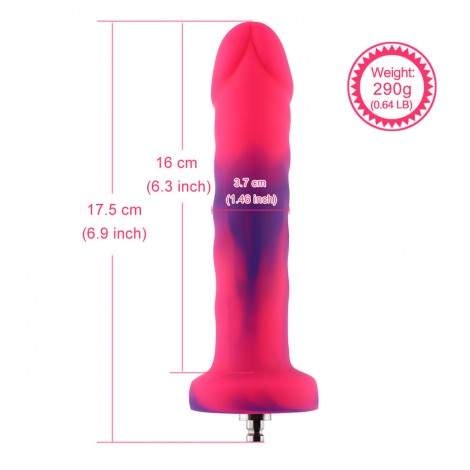 Hismith 6.7" Smooth Silicone Anal Dildo For Hismith Sex Machine - KlickLok Connector