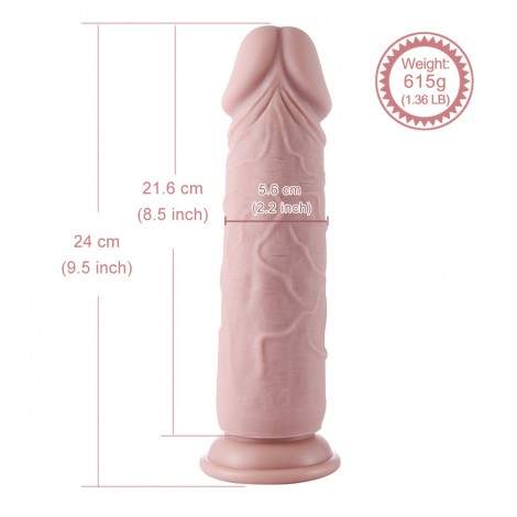 Hismith Slight Curved Silicone Dildo for Hismith Sex Machine with KlicLok System