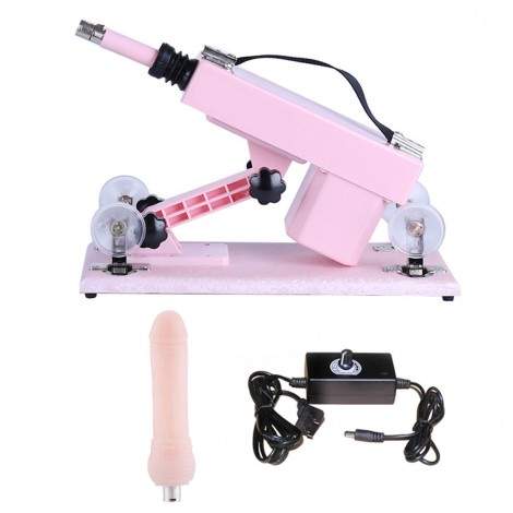 Hismith Adjustable Speed Automatic Love Machine - Pink - For 3XLR Connector