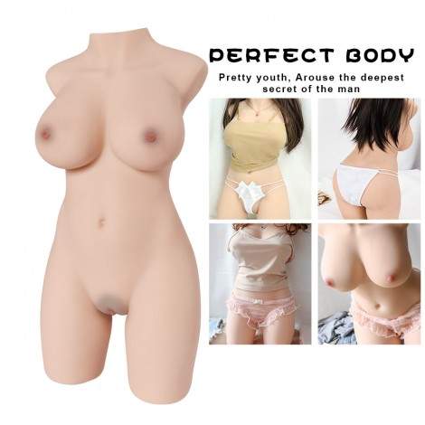 Sinloli 9kg Lifelike 3D Sex Toy, Female Torso Doll with Realistic Silicone Big Boobs for Men Masturbation