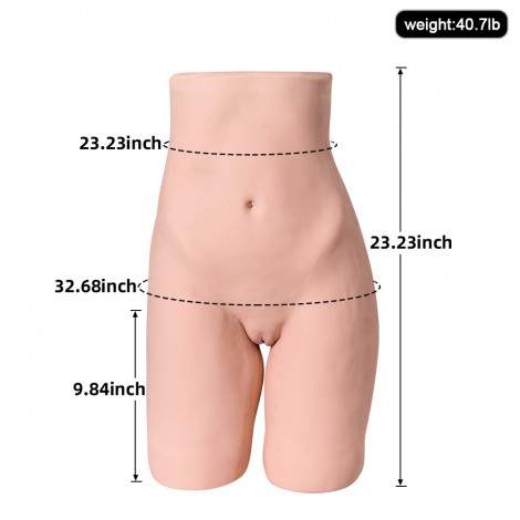 Sinloli18kg Life-Size 3D Love Doll, Big Ass and Leg Torso Sex Doll with Tight Vagina and Anal