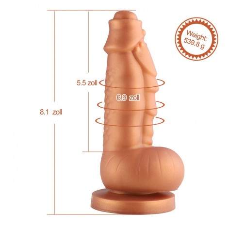 Hismith 8.1" Squamule Silicone Dildo With KlicLok Systemfor Hismith Premium Sex Machine - Monster Series