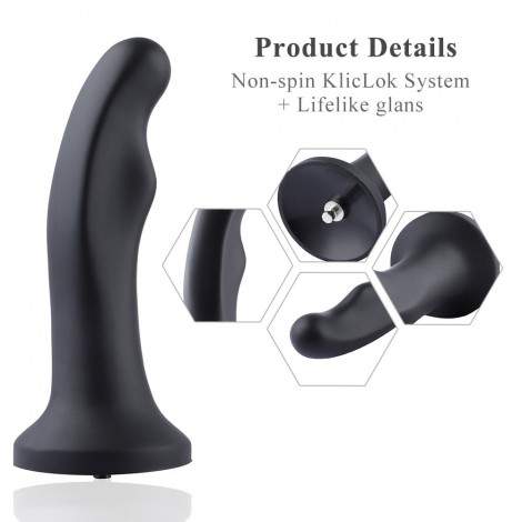 Hismith 7.08" P-Spot Silicone Anal Plug With KlicLok System For Hismith Premium Sex Machine