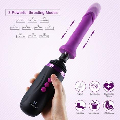 Hismith Capsule - Hand-Held Premium Sex Machine With KlicLok System - App Control Mini Sex Machine With Traveling Bag