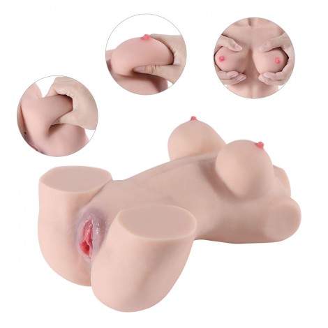 SINLOLI Rolan 4.3kg Realistic 3D Male Masturbator, Half Body Sex Doll with Vagina and Anal