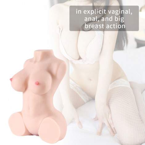 SINLOLI Rolan 4.3kg Realistic 3D Male Masturbator, Half Body Sex Doll with Vagina and Anal