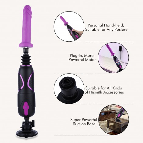 Hismith Pro Traveler, Portable Sex Machine With Remote Controller - KlicLok System