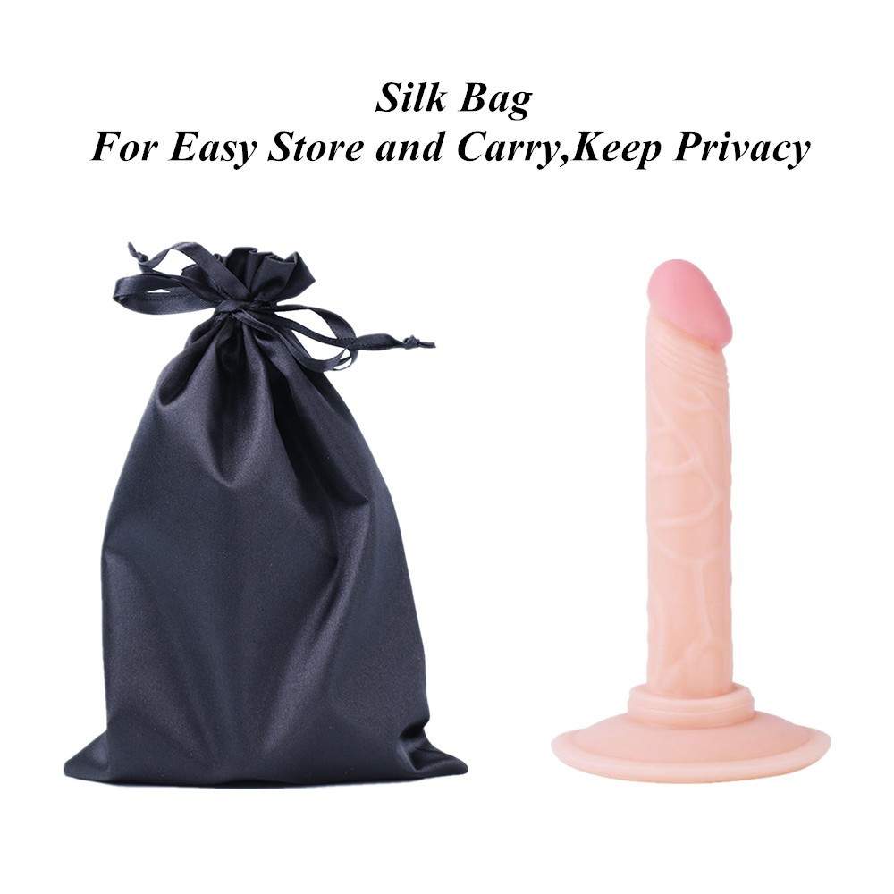 Slim Beginner Dildo with Storage Bag,SINLOLI Small Dildo with Suction Cup is Perfect for First-Time Users