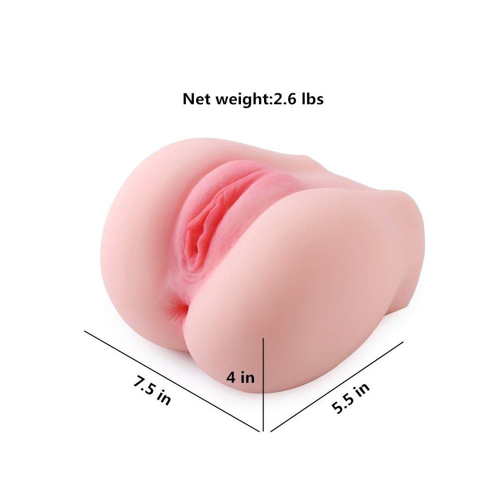 SINLOLI Pussy Anal Ass Doll, 3D Realistic Male Masturbator Vagina Anus Butt Sex Toys for Male Masturbation (2.6 Pounds)