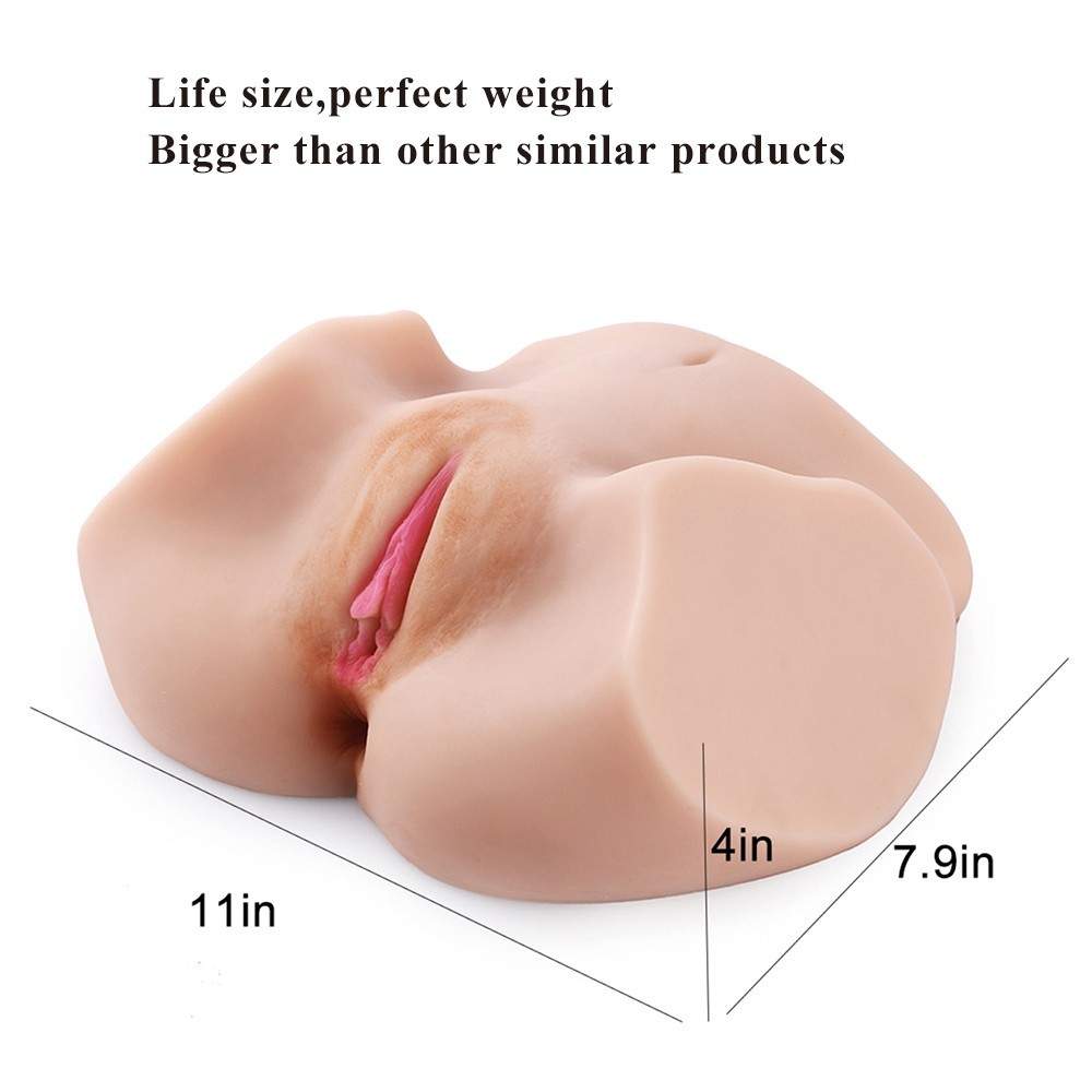 SINLOLI Realistic Pussy Anal Ass Male Masturbator with Sucking and Vibrating Device for Intense Stimulation