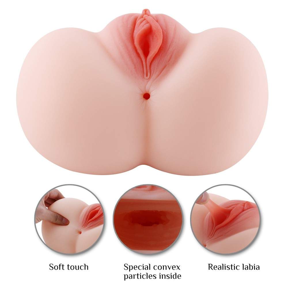 SINLOLI 3D Realistic Vagina Anus Butt Sex Toys for Male Masturbation,Male Masturbator Virgin Pussy Anal Ass Doll